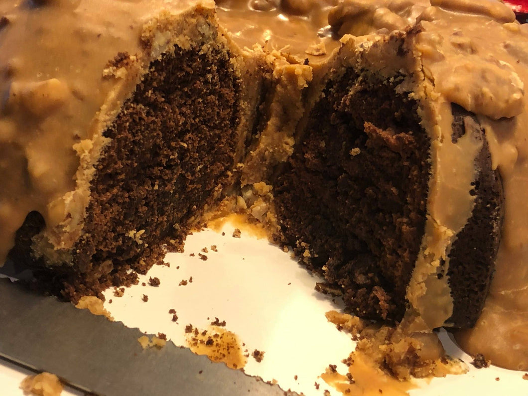Praline Brownie Cake